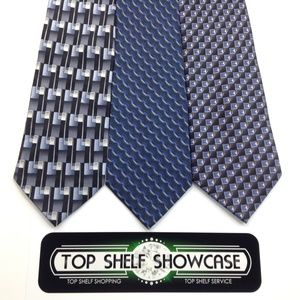 LOT 3 Men's Ties Silver Blue Mix UMO LORENZO BEENE